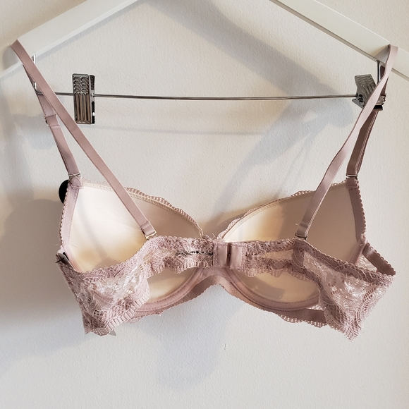 Rene Rofé Rose Pretty Lace Slight Padded Wire Bra Single Clasp Women's 36B NWOT - Picture 10 of 11